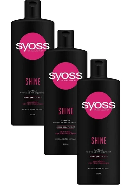 Syoss Shine Şampuan 500 ml x 3 Adet - Resim 2