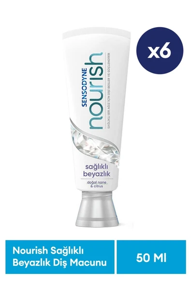 Sensodyne Nourish Sağlıklı Beyazlık Nane 50 ml X6 Adet - 1