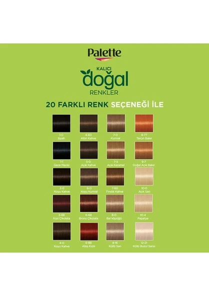 Palette Kalıcı Doğal Renkler Saç Boyası 4-0 Kahve - Resim 8