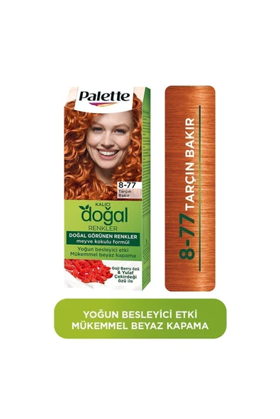 Palette Kalıcı Doğal Renkler Saç Boyası 8-77 Tarçın Bakır - 1