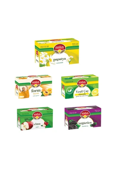 Doğuş Yaz Çayları Serisi (elma- Böğürtlen- Form Kayısılı -yeşil Çay Papatya) ürün görseli