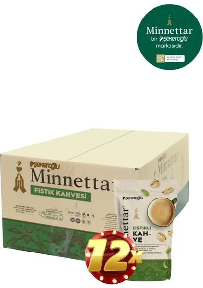 Şekeroğlu Minnettar Fıstıklı Kahve 12 x 165 gr ( 12 Paket ) - 4