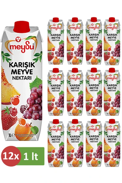Meysu Karışık Meyve Nektarı 1 Lt X 12 Adet