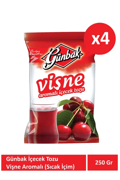 Günbak 250Gr Vişne Aromali İçecek Toz x 4 Adet ürün görseli