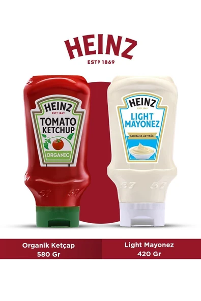 Heinz Organik Ketçap 580 Gr Ve Light Mayonez 420 Gr Ikili Set