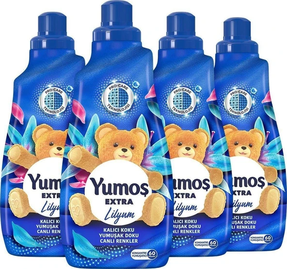 Yumoş Extra Konsantre Çamaşır Yumuşatıcısı Lilyum 1440 ml 60 Yıkama 4 Adet - 2