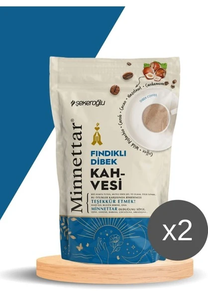 Şekeroğlu Minnettar Fındıklı Dibek Kahvesi 2 x 165 gr ( 2 Paket ) - 2