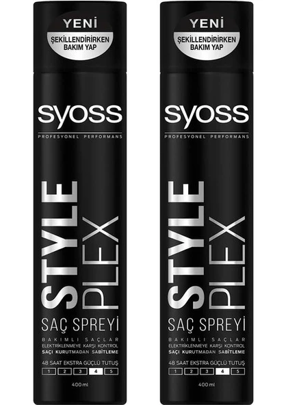 Syoss Style Plex Sprey 400 Ml X 2 Adet