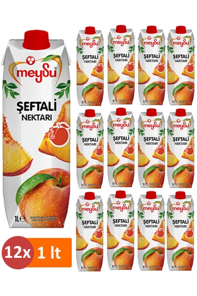Meysu Şeftali Nektarı 1 Lt X 12 Adet