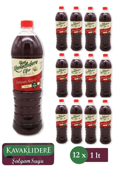 Kavaklıdere 1 Lt Pet Acili Şalgam Suyu X 12li