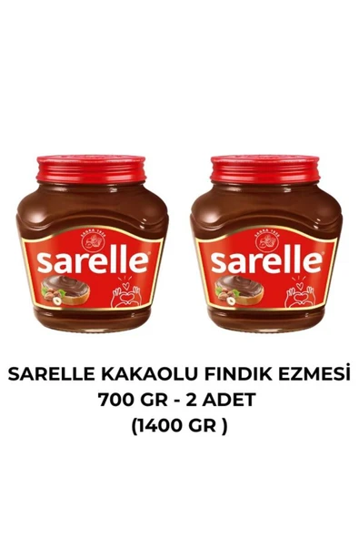 Sarelle KAKAOLU FINDIK EZMESİ 700 GR(CAM)- 2 ADET