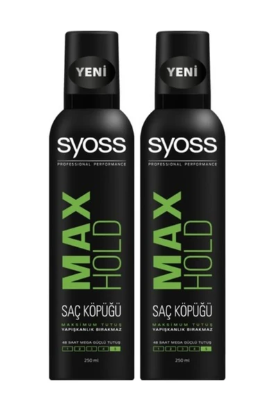 Syoss Max Hold Köpük 250 ml x 2 Adet - 1