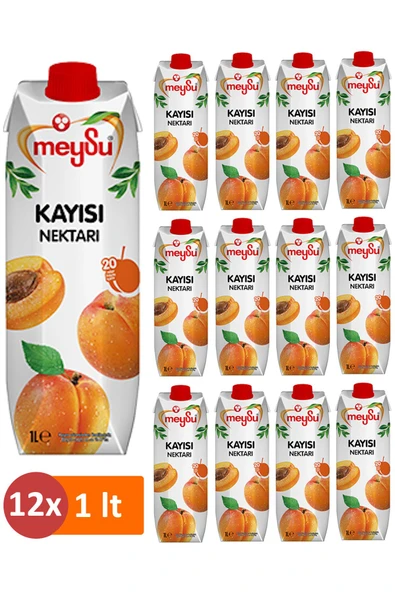 Meysu Kayısı Nektarı Meyve Suyu 1 Lt X 12 Adet - 1