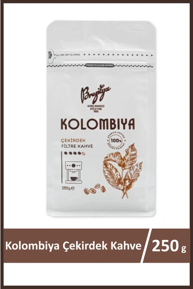 Brezilya Kuru Kahveci Atilla Pak Kolombiya Çekirdek Kahve 250 gr