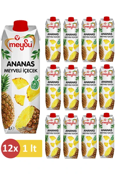 Meysu Ananas Meyve Suyu 1 L ( 12li Paket)