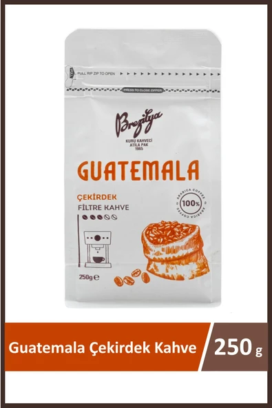Brezilya Kuru Kahveci Atilla Pak Guatemala Çekirdek Kahve 250 gr