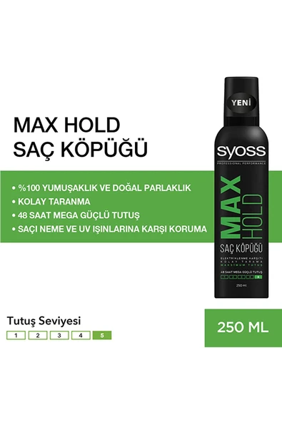 Syoss Pure Volume Saç Köpüğü 250ml +Max Hold Köpük 250ml +Volume Lift Sprey 400ml +Style Plex Sprey 400ml - 3