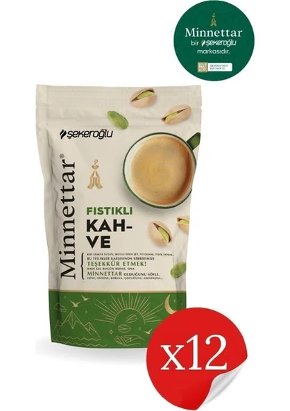 Şekeroğlu Minnettar Fıstıklı Kahve 12 x 165 gr ( 12 Paket ) - 3
