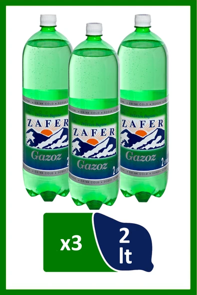 Zafer Gazoz 2 Lt Sade x 3 Adet - 1