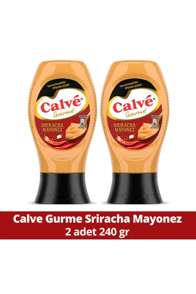 Calve Gurme Mayonez Serisi Sriracha Mayonez 240g X2 Adet