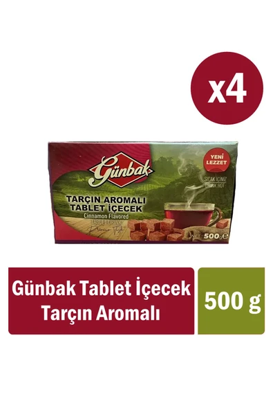 Günbak Tarçın Aromali Tablet İçecek 500gr x 4 Adet ürün görseli