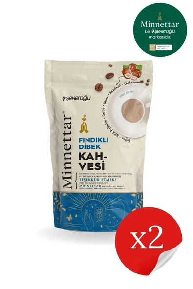 Şekeroğlu Minnettar Fındıklı Dibek Kahvesi 2 x 165 Gr ( 2 PAKET )