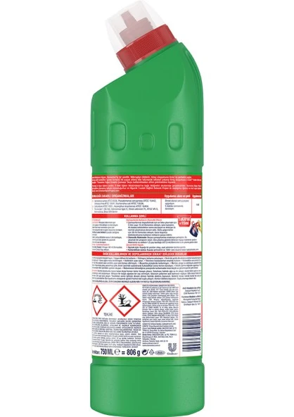 Domestos Yoğun Kıvamlı Çamaşır Suyu Dağ Esintisi Maksimum Hijyen 750 ml 6 Adet - 9