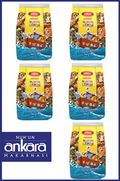 Nuh'un Ankara Sebzeli Makarna Nuh'un Gemisi 350 Gr x 5 Adet