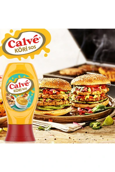 Calve Ranch Sos 245gr & Barbekü Sos 290gr & Cheddar Sos 240gr & Köri Sos 260gr & Sarımsaklı Mayonez - 6