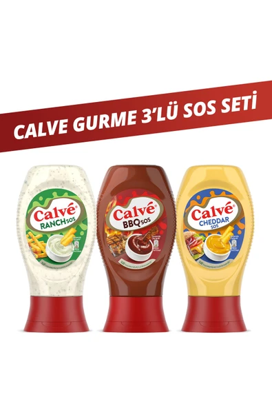 Calve Sos Çeşitleri Ranch Sos 245 G Barbekü Sos 290 G Cheddar Sos 240 G ürün görseli