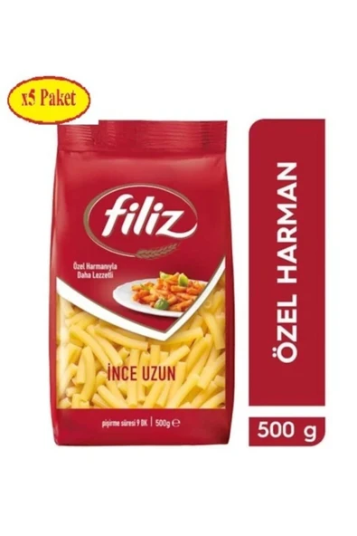 FİLİZ İnce Uzun Makarna 500 gr X 5 Adet - Resim 2