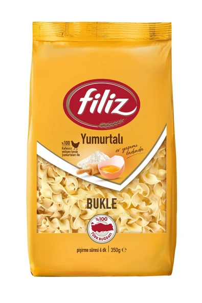 Filiz Yumurtalı Makarna Seti 350 gr X 4 Adet (ERİŞTE, BUKLE, KIRPIK, UZUN ERİŞTE) - 2