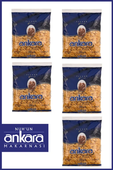 Nuh'un Ankara Fiyonk Makarna 500 gr x 5 Adet ürün görseli