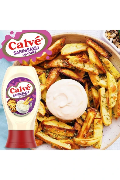 Calve Ranch Sos 245gr & Barbekü Sos 290gr & Cheddar Sos 240gr & Köri Sos 260gr & Sarımsaklı Mayonez - 7