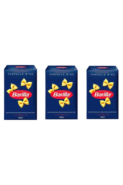 Barilla Farfalle - Mini Kelebek 500 gr X 3 Adet - 2