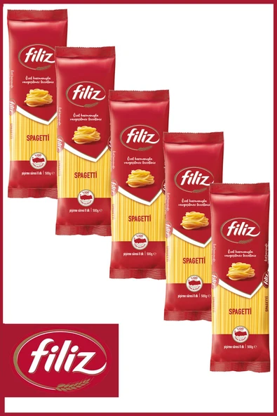 Filiz Spagetti (ÇUBUK) Makarna 500gr X 5 Adet ürün görseli