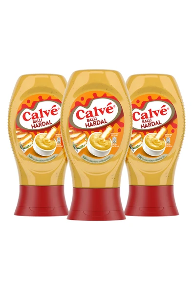 Calve Sos Ballı Hardal 260 gr X3 Adet - 2