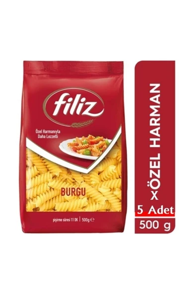 FİLİZ Burgu Makarna 500 gr X 5 Adet - 3