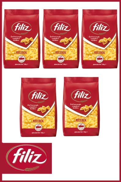 FİLİZ Kelebek Makarna 500 gr X 5 Adet ürün görseli