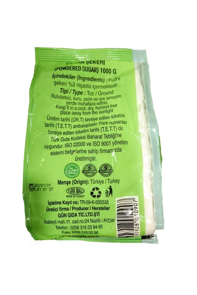 Günbak Pudra Şekeri 1 kg - Resim 3