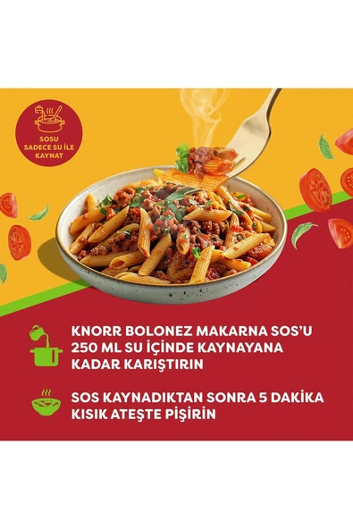 Knorr Trüf Mantarlı Makarna Sosu 52g x3 + Bolonez Makarna Sosu 45g x3 - Resim 5
