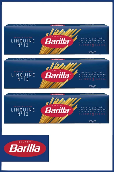 Linguine (YASSI) Spagetti Makarna No.13 500 gr X 3 Adet