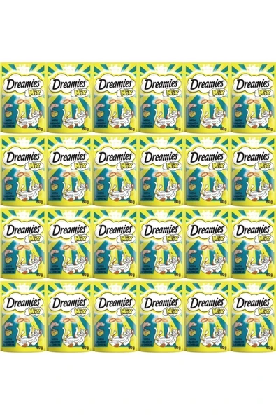 Dreamies Mix Kedi Ödül Maması Peynirli-somonlu 60 Gr X 24 Adet - 1