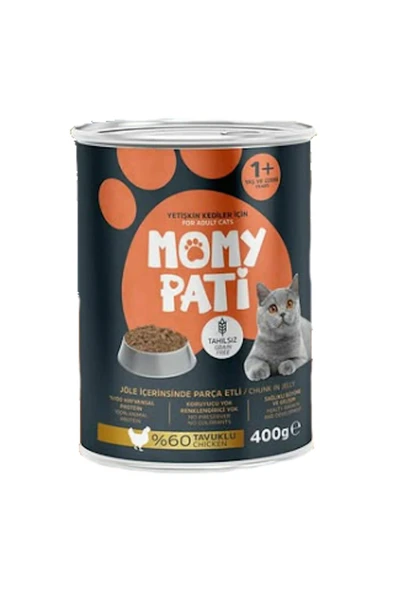 Momy Pati Tavuklu Konserve Kedi Maması 400 gr x 4 Adet (Yetişkin Kediler İçin) - Resim 2