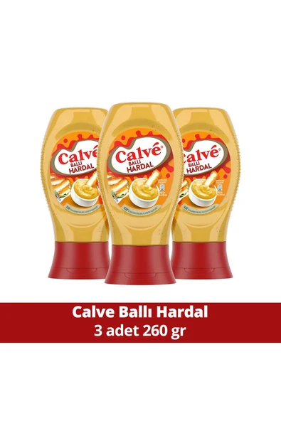 Calve Sos Ballı Hardal 260 gr X3 Adet