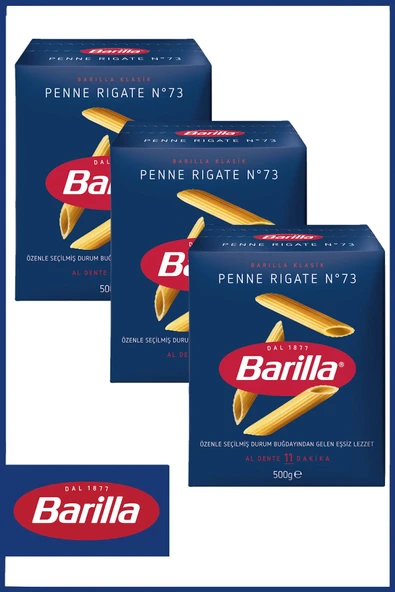 Barilla Penne Rigate (KALEM) Makarna 500 gr X 3 Adet