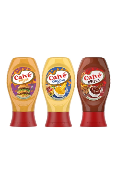 Calve BBQ Sos 290g + Cheddar Sos 240g + Burger Sos 245g - Resim 2