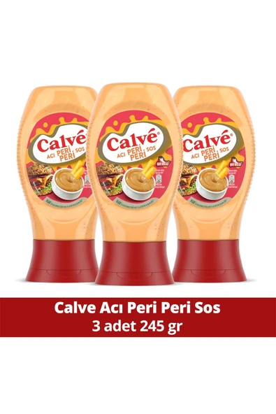 Calve Acı Sos Peri Peri Biberi 245 gr X 3 Adet