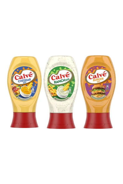 Calve Ranch Sos 245g + Cheddar Sos 240g + Burger Sos 245g - Resim 2