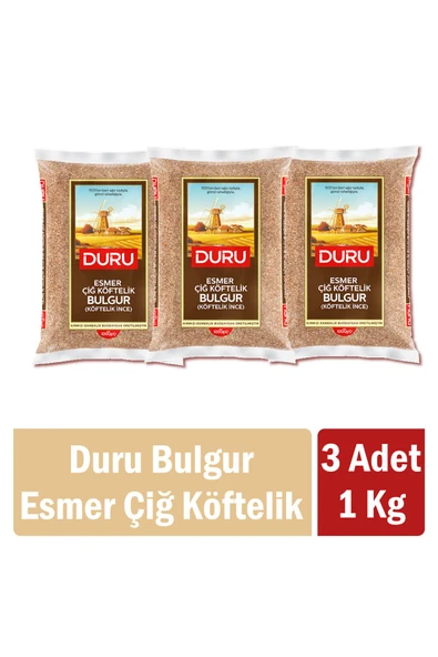 Duru Esmer Çiğ Köftelik Bulgur 1 Kg x 3 Adet ürün görseli 1